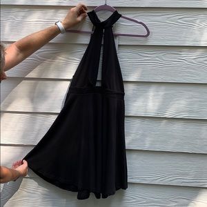 Little black dress- sheer back! Super cute